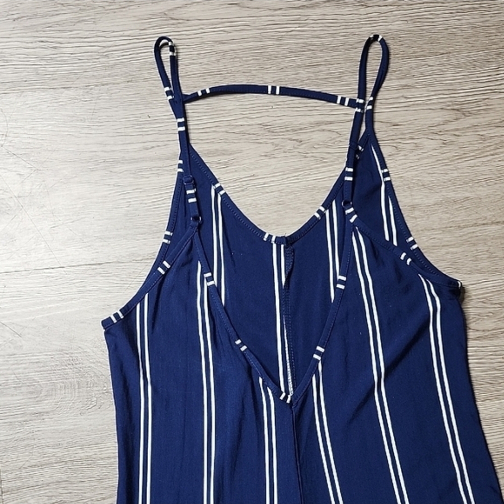 Olivaceous Navy and White Striped Wide-Leg Jumpsuit NWOT - Picture 14 of 14